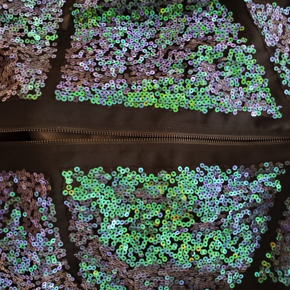 BCBGeneration Sheer Sequin Bomber Jacket - Picture 6 of 12